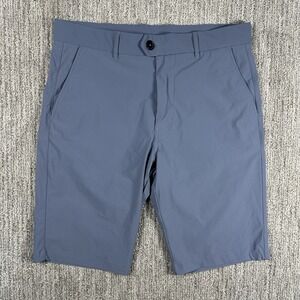 Greyson Shorts Mens 31 Blue Golf Chino Performance Stretch Tech Flat Front EUC